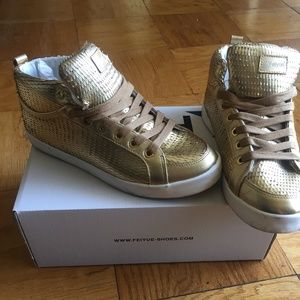 Gold Sneakers like new